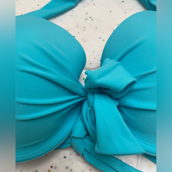 NWT Relleciga One Piece Push-Up Bikini Top only in a lovely blue shade. Size XL - Picture 2 of 7